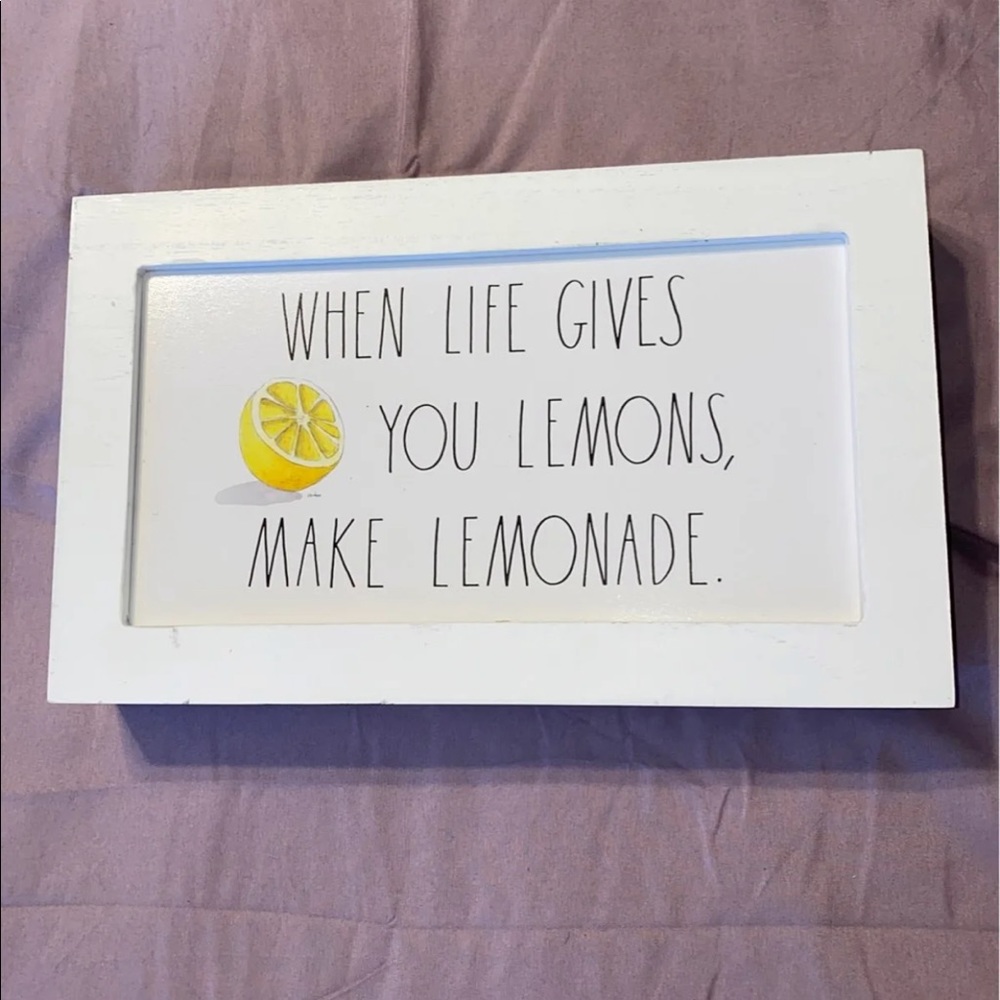 When life gives you lemons wood sign
